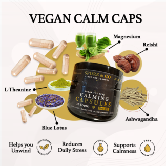 Vegan Calm Capsules with Blue Lotus & Ashwagandha Functional Blend